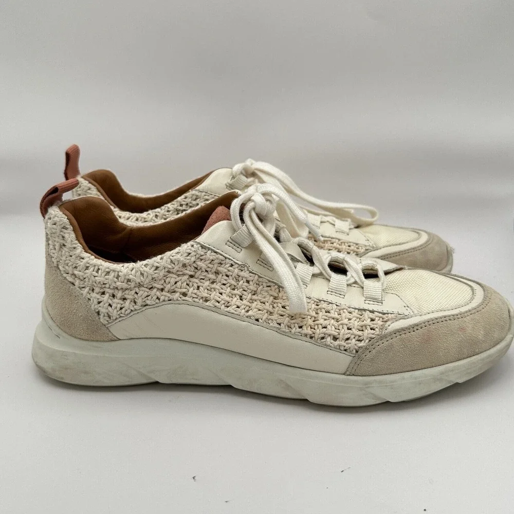 Sezane Souliers Sama Sneakers Shoes‎ Womens Size 10 Beige Crochet Luxury Indie